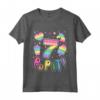 Bambino Pop It 7° Compleanno Ragazza Ragazzi - Fidget Maglietta Colorata per Bambini di 7 Anni - Ideale per Regali di Compleanno