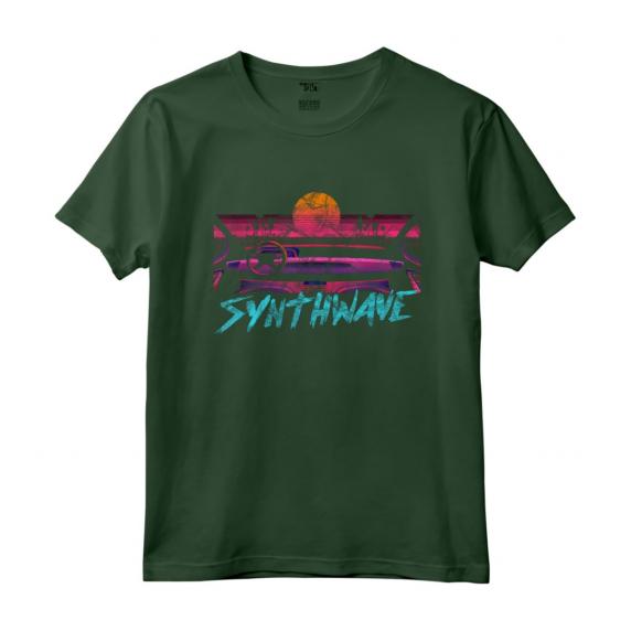 HapTiger Run 80s Maglietta - Design Vintage Synthwave Retrowave - Ideale Regalo di Natale o Compleanno