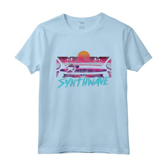 HapTiger Run 80s Maglietta - Design Vintage Synthwave Retrowave - Ideale Regalo di Natale o Compleanno