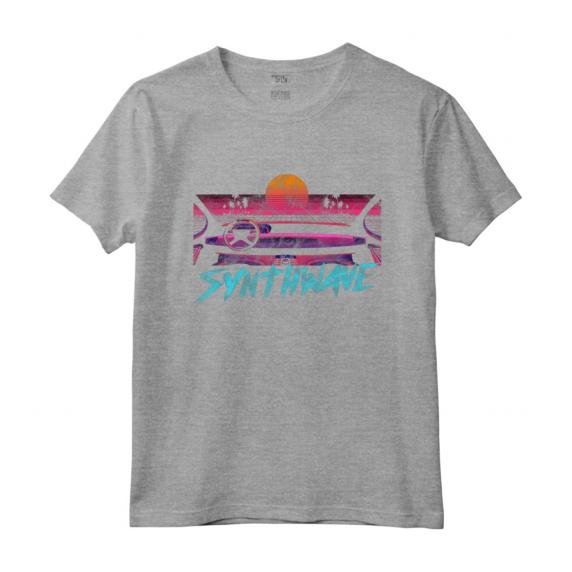 HapTiger Run 80s Maglietta - Design Vintage Synthwave Retrowave - Ideale Regalo di Natale o Compleanno