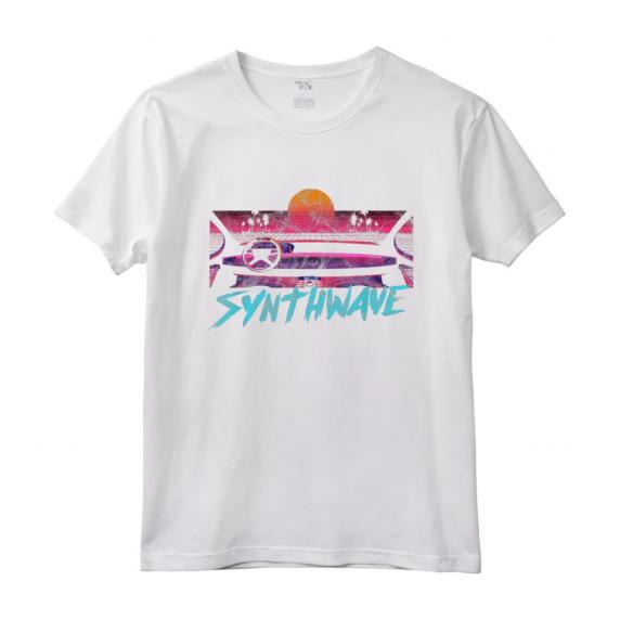 HapTiger Run 80s Maglietta - Design Vintage Synthwave Retrowave - Ideale Regalo di Natale o Compleanno