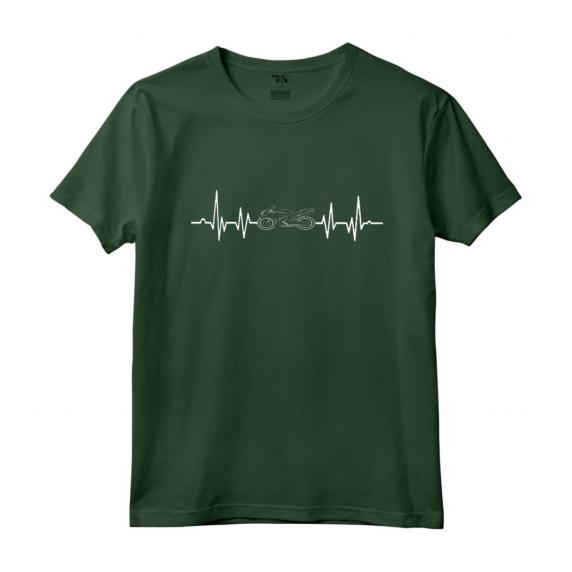 Motociclista Motociclismo Moto Regalo Maglietta - Design Battito Cardiaco - Ideale per Compleanno o Natale