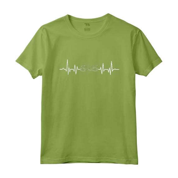 Motociclista Motociclismo Moto Regalo Maglietta - Design Battito Cardiaco - Ideale per Compleanno o Natale