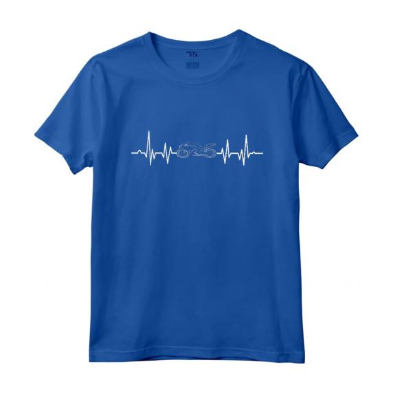 Motociclista Motociclismo Moto Regalo Maglietta - Design Battito Cardiaco - Ideale per Compleanno o Natale