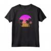 Palme degli anni '80 retrò Vaporwave Outrun Art Sunset Beach Maglietta - Stile vaporwave e synthwave anni '80