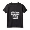 Donna Apri Mic Comico Stand Up Commedia Improv Re Maglietta con Collo a V - T-shirt Leggera per Amanti della Comicità Improvvisata