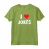 I Love Jokes - Cuore - Maglietta Comica per Stand-up Club - Leggera e Divertente