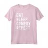Mangia il Sonno Commedia Ripeti Meme - Maglietta Divertente per Stand Up Comici - Leggera e Taglio Classico