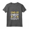 Donna La Cabaret è la Mia Terapia - T-shirt Stand-Up Comedy con Collo a V - Perfetta per gli Amanti del Cabaret e della Commedia