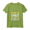 Donna La Cabaret è la Mia Terapia - T-shirt Stand-Up Comedy con Collo a V - Perfetta per gli Amanti del Cabaret e della Commedia