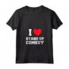 Donna I Love Stand-Up Commedia - Maglietta con Collo a V - Ideale per gli Amanti della Comicità