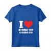 Amo la Commedia Stand-up - Maglietta con Collo a V - Esclusiva Collezione I Love - Ideale per Mostrare le Tue Passioni