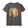 Johann Sebastian Bach Compositore Musicista Retro T-shirt - Maglietta Storica per Amanti della Musica Classica e della Storia
