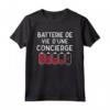 Batteria di Vita di Concierge Umoristico - Maglietta Divertente per Festa del Lavoro e Compleanno - Idea Regalo Originale per Colleghi e Amici