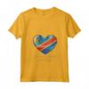 Donna Bandiera della Repubblica Democratica del Congo - Maglietta I Love Heart of Oak con Collo a V - Ideale per Feste Nazionali