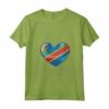Donna Bandiera della Repubblica Democratica del Congo - Maglietta I Love Heart of Oak con Collo a V - Ideale per Feste Nazionali
