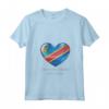 Donna Bandiera della Repubblica Democratica del Congo - Maglietta I Love Heart of Oak con Collo a V - Ideale per Feste Nazionali