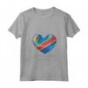 Donna Bandiera della Repubblica Democratica del Congo - Maglietta I Love Heart of Oak con Collo a V - Ideale per Feste Nazionali