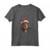 Cane Coonhound Nero e Marrone Chiaro - Divertente Maglietta Woofy Natale - Regalo per Amante dei Cani - Collo a V