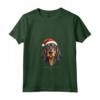 Cane Coonhound Nero e Marrone Chiaro - Divertente Maglietta Woofy Natale - Regalo per Amante dei Cani - Collo a V