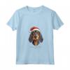 Cane Coonhound Nero e Marrone Chiaro - Divertente Maglietta Woofy Natale - Regalo per Amante dei Cani - Collo a V