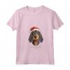Cane Coonhound Nero e Marrone Chiaro - Divertente Maglietta Woofy Natale - Regalo per Amante dei Cani - Collo a V