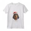 Cane Coonhound Nero e Marrone Chiaro - Divertente Maglietta Woofy Natale - Regalo per Amante dei Cani - Collo a V