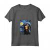 Cane Coonhound Nero e Marrone Chiaro - Maglietta con Dipinto Notturno - Regalo per Amanti dei Cani - Ideale per Natale o Compleanno