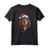 Cane Coonhound Nero e Marrone Chiaro Divertente Woofy Natale Maglietta - Regalo Unico per Amanti dei Cani - Ideale per Cane Mamma o Papà
