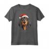 Cane Coonhound Nero e Marrone Chiaro Divertente Woofy Natale Maglietta - Regalo Unico per Amanti dei Cani - Ideale per Cane Mamma o Papà