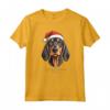 Cane Coonhound Nero e Marrone Chiaro Divertente Woofy Natale Maglietta - Regalo Unico per Amanti dei Cani - Ideale per Cane Mamma o Papà
