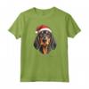 Cane Coonhound Nero e Marrone Chiaro Divertente Woofy Natale Maglietta - Regalo Unico per Amanti dei Cani - Ideale per Cane Mamma o Papà