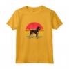 Nero e Marrone chiaro Coonhound Tramonto Retro Cane Vintage Design Mom Maglietta - Regalo per Proprietari di Black and Tan Coonhound