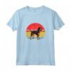 Nero e Marrone chiaro Coonhound Tramonto Retro Cane Vintage Design Mom Maglietta - Regalo per Proprietari di Black and Tan Coonhound