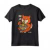 HapTiger Maglietta - Design Shiba Inu che Mangia Ramen in Stile Cartoon - Leggera e Unica