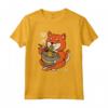 HapTiger Maglietta - Design Shiba Inu che Mangia Ramen in Stile Cartoon - Leggera e Unica