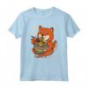 HapTiger Maglietta - Design Shiba Inu che Mangia Ramen in Stile Cartoon - Leggera e Unica