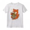 HapTiger Maglietta - Design Shiba Inu che Mangia Ramen in Stile Cartoon - Leggera e Unica