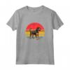 Coonhound Sunset Retro Dog Vintage Design - Maglietta per Proprietari di Black and Tan - Regalo Ideale per Natale, Ringraziamento e Compleanni