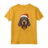 Cane Coonhound Nero e Marrone Chiaro Divertente Woofy Natale - Maglietta per Amanti dei Coonhound - Regalo Unico per Natale