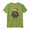 Cane Coonhound Nero e Marrone Chiaro Divertente Woofy Natale - Maglietta per Amanti dei Coonhound - Regalo Unico per Natale