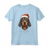 Cane Coonhound Nero e Marrone Chiaro Divertente Woofy Natale - Maglietta per Amanti dei Coonhound - Regalo Unico per Natale