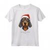 Cane Coonhound Nero e Marrone Chiaro Divertente Woofy Natale - Maglietta per Amanti dei Coonhound - Regalo Unico per Natale