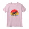 Nero e Marrone Chiaro Coonhound Tramonto Retro Cane Vintage Design Mom Maglietta - Regalo per Amanti dei Cani - Ideale per Natale, Ringraziamento o San Valentino