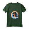 Simpatico Cucciolo di Cane Nero e Marrone Chiaro Coonhound Rainbow Cloud Kawaii Maglietta con Collo a V - Regalo Unico per Amanti dei Cani
