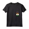 Donna - Bandiera dell'India Cane Coonhound - T-shirt nero e marrone chiaro in tasca - Regalo per Amanti dei Cani