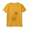 Donna Linea per Cani Coonhound Nera e Marrone Chiaro - Maglietta Stile Minimalista per Mamma e Papà - Ideale per Regalo a Tema Cani Coonhound