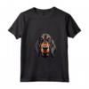 Carino Nero e Marrone Chiaro Coonhound Face Cartoon Puppy Dog Lover Maglietta con Collo a V - Ideale per gli Amanti dei Cani Black and Tan Coonhound - Regalo Unico per Uomo, Donna e Bambini