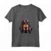 Carino Nero e Marrone Chiaro Coonhound Face Cartoon Puppy Dog Lover Maglietta con Collo a V - Ideale per gli Amanti dei Cani Black and Tan Coonhound - Regalo Unico per Uomo, Donna e Bambini