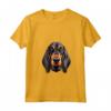 Carino Nero e Marrone Chiaro Coonhound Face Cartoon Puppy Dog Lover Maglietta con Collo a V - Ideale per gli Amanti dei Cani Black and Tan Coonhound - Regalo Unico per Uomo, Donna e Bambini